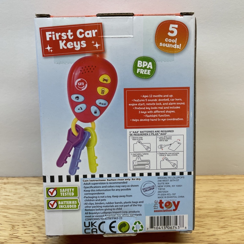 Mini Explorers First Car Keys Toy with Sounds - Picture 2 of 3